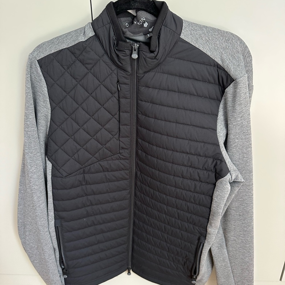 Greyson Black and Gray Puffer Jacket with Quilted Design